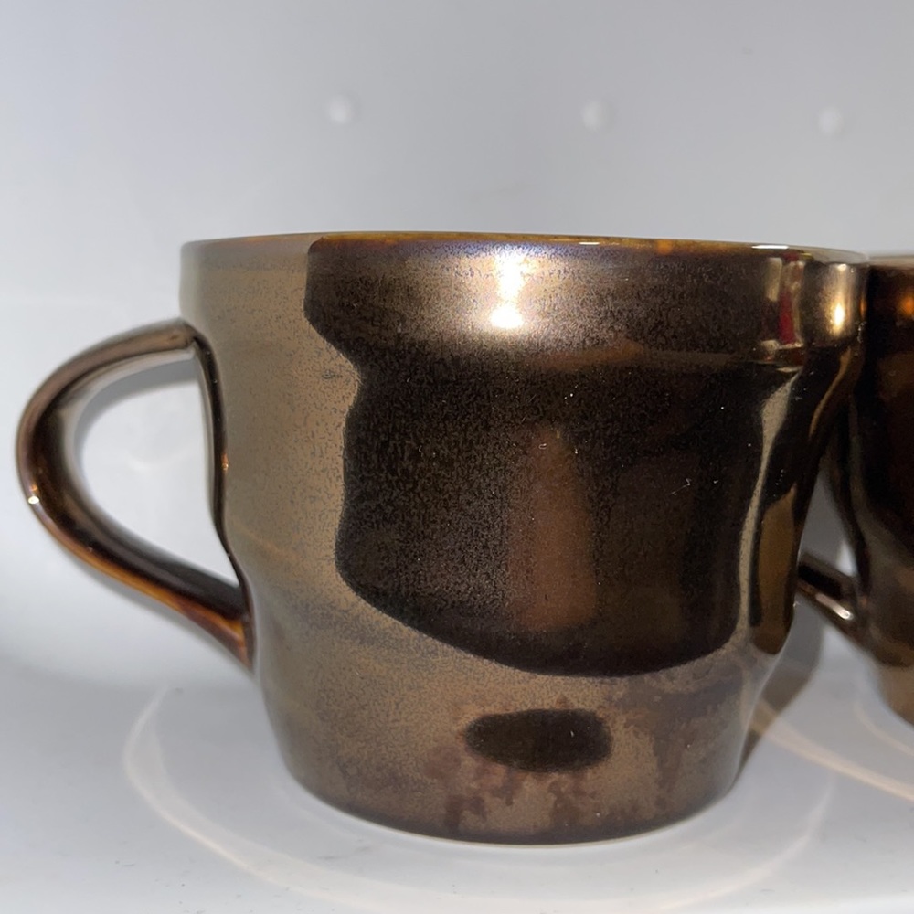 Starbucks Bronze Copper Metallic Coffee Cup Mug 12oz lot 2 - Picture 2 of 3